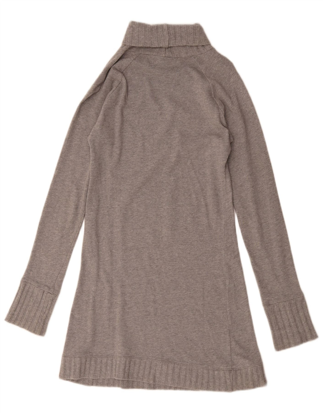 Zara Dame Langærmet Roll Neck Jumper Kjole UK 12 Medium Grey