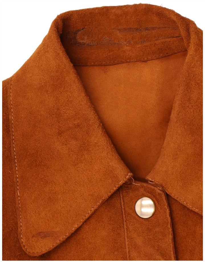 Vintage dame ruskindsjakke UK 10 Small Brown