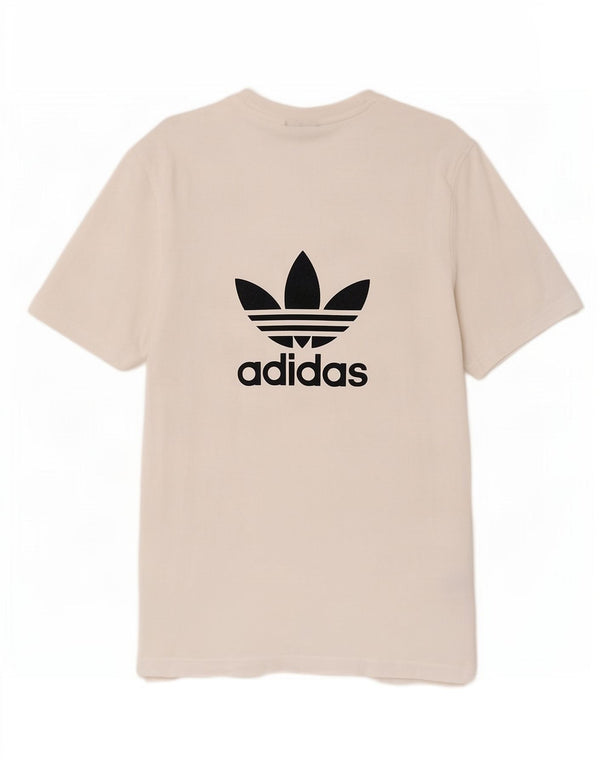 Adidas Grafisk T-shirt top til mænd Medium hvid bomuld