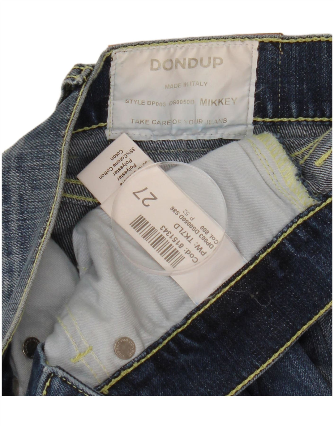 Dondup Dame Distressed Skinny Jeans W27 L29 Blå Bomuld