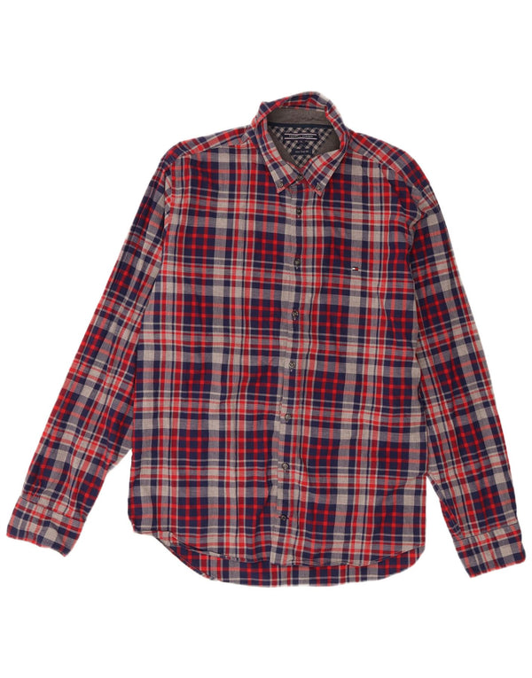 Tommy Hilfiger Herre New York Fit skjorte XL rød ternet bomuld