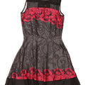 Desigual Dame Ærmeløs A-Line Kjole EU 40 Medium Grå Paisley