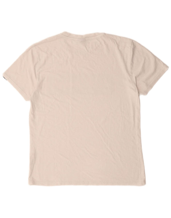 Napapijri Herre Geographic Graphic T-Shirt Top Medium White Bomuld