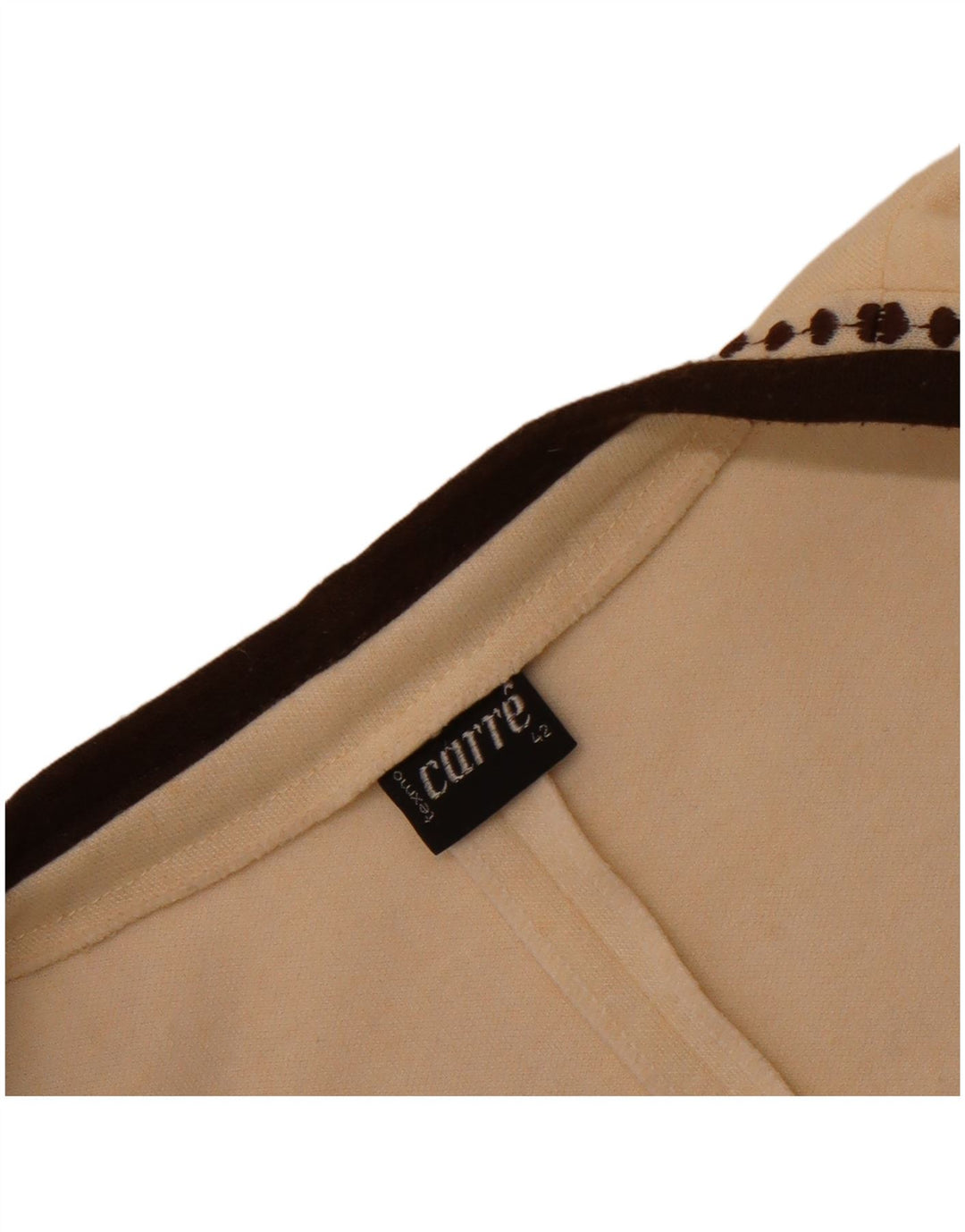 Carre Dame ærmeløs åben cardigan sweater EU 42 Large Off White