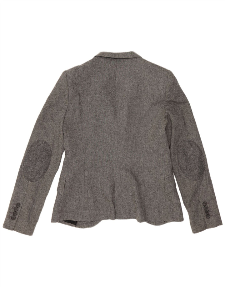 Zara Dame 1 Knap Blazer Jacket UK 12 Medium Grey Viscose