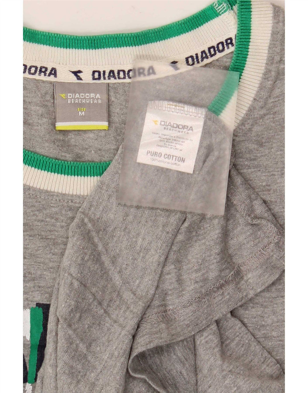 Diadora Herre Grafisk Vest Top Mellemgrå Colourblock Bomuld
