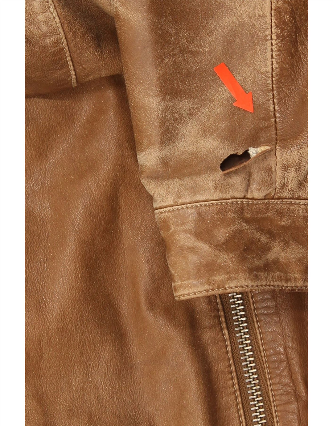 Trussardi Jeans Herre Læderjakke UK 38 Medium Brun Læder