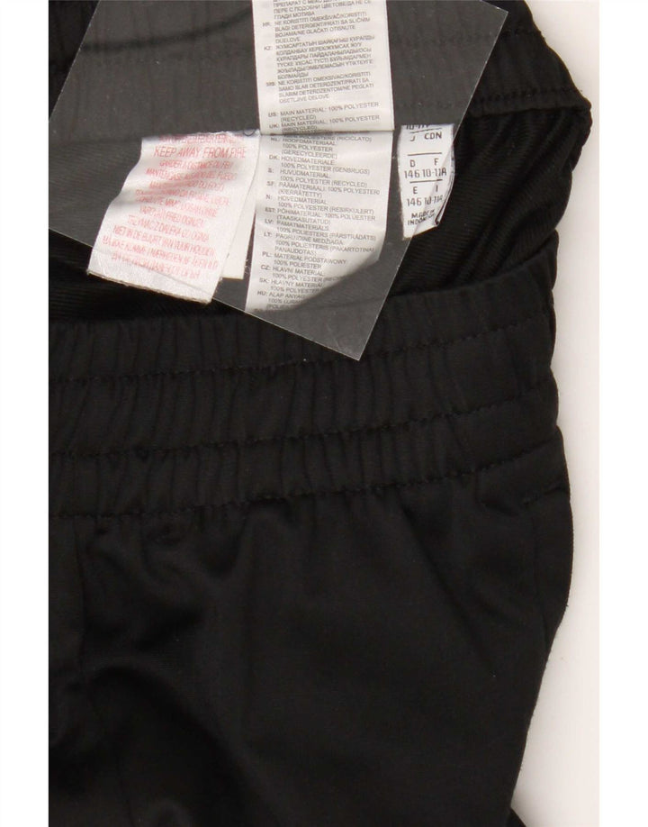 Adidas drenge grafisk træningsdragt bukser joggers 10-11 år sort polyester