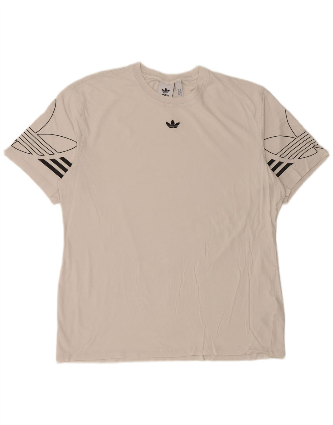 Adidas Grafisk T-shirt top til mænd, stor hvid bomuld