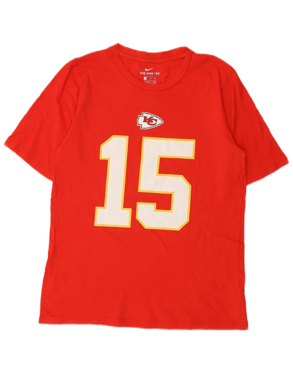Nike Boys Kansas City Chiefs grafisk T-shirt top 13-14 år XL rød bomuld