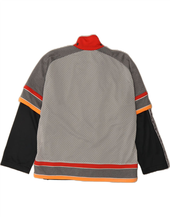 DIADORA Womens Graphic Tracksuit Top Jacket IT 40 Small Grey Colourblock Vintage Diadora and Second-Hand Diadora from Messina Hembry 