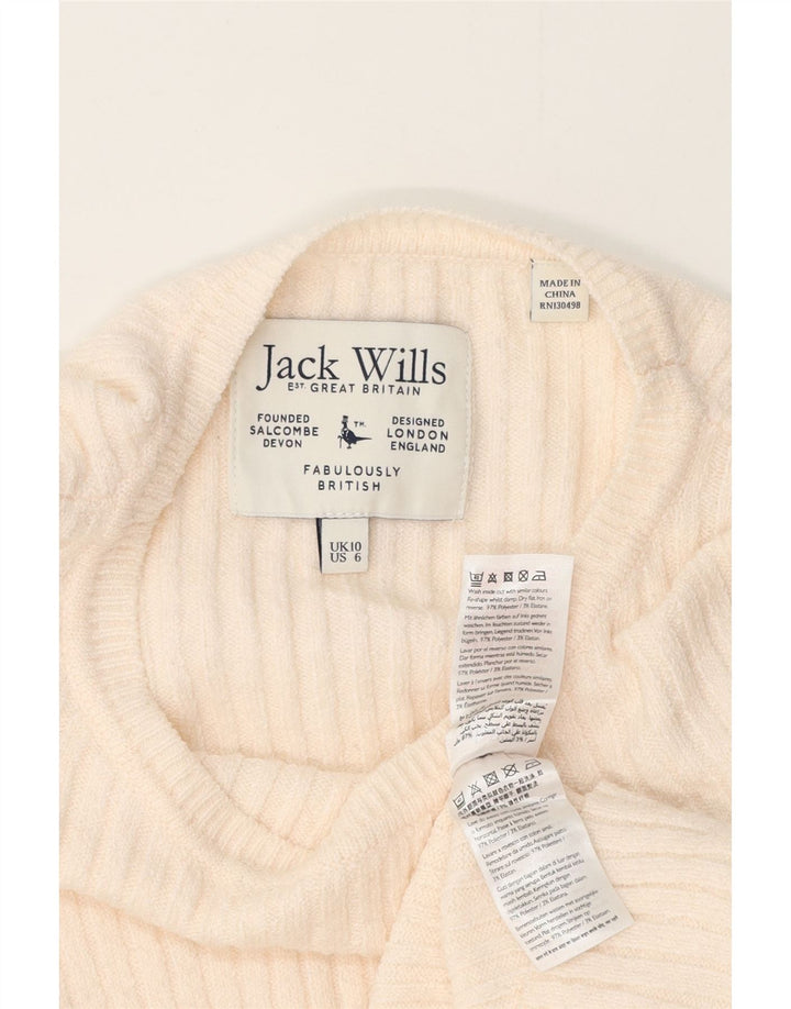 Jack Wills Damebluse Top UK 10 Small Off White Polyester