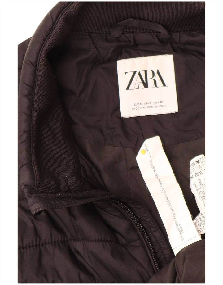 Zara Herre Polstret Gilet UK 36 Small Black Polyester