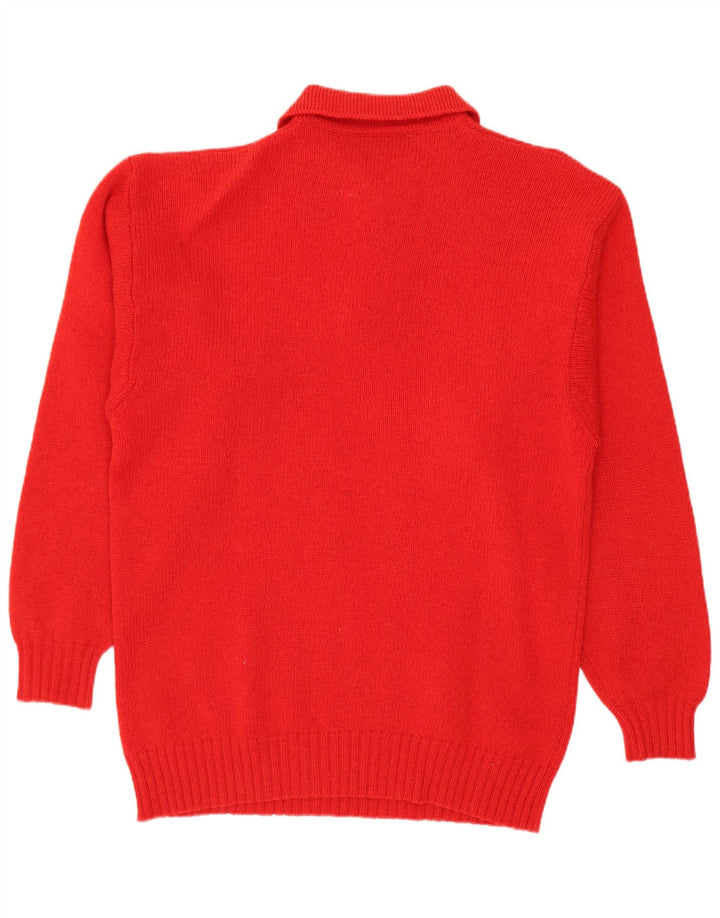 Kirkland Herre Polo Neck Jumper Sweater Medium Rød