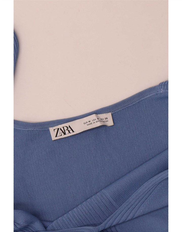 Zara Dame Cami Top UK 12 Medium Blue