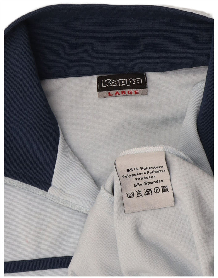 Kappa træningsdragt topjakke til kvinder UK 14 Large Blue Colourblock Polyester