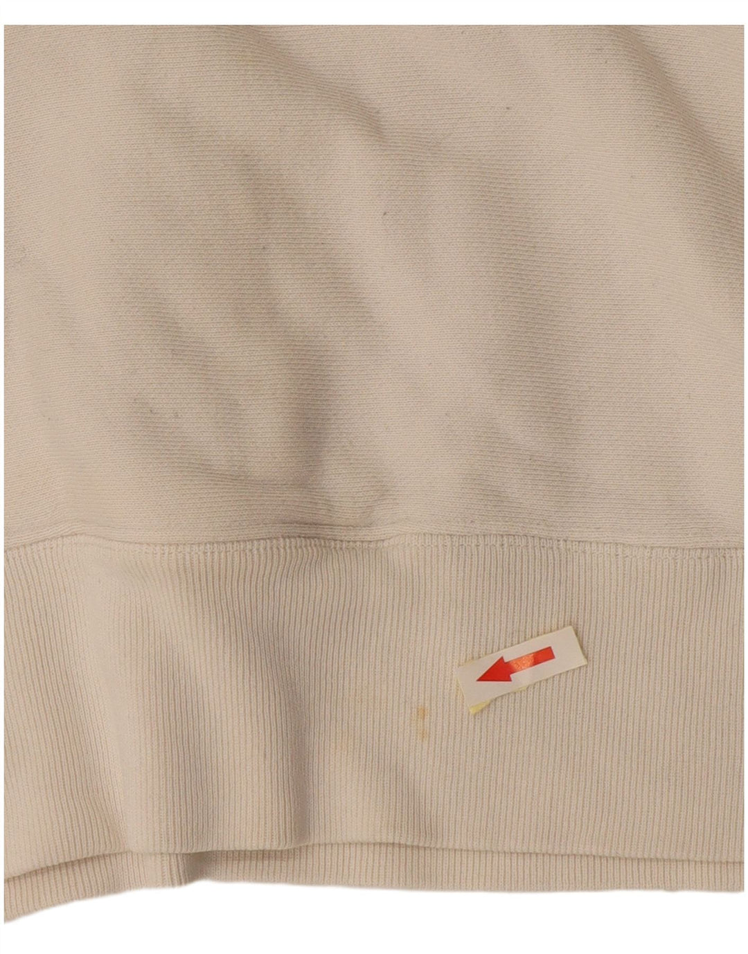Champion Herre Zip Neck Sweatshirt Jumper Small White