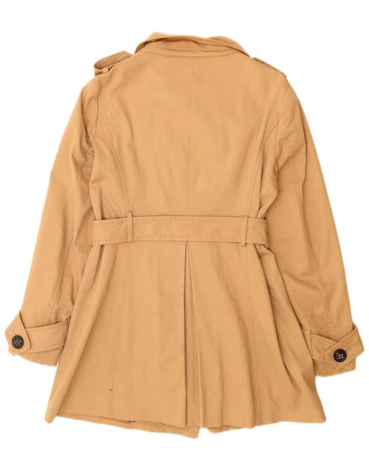 Zara Trench Coat til kvinder UK 12 Medium Beige Bomuld