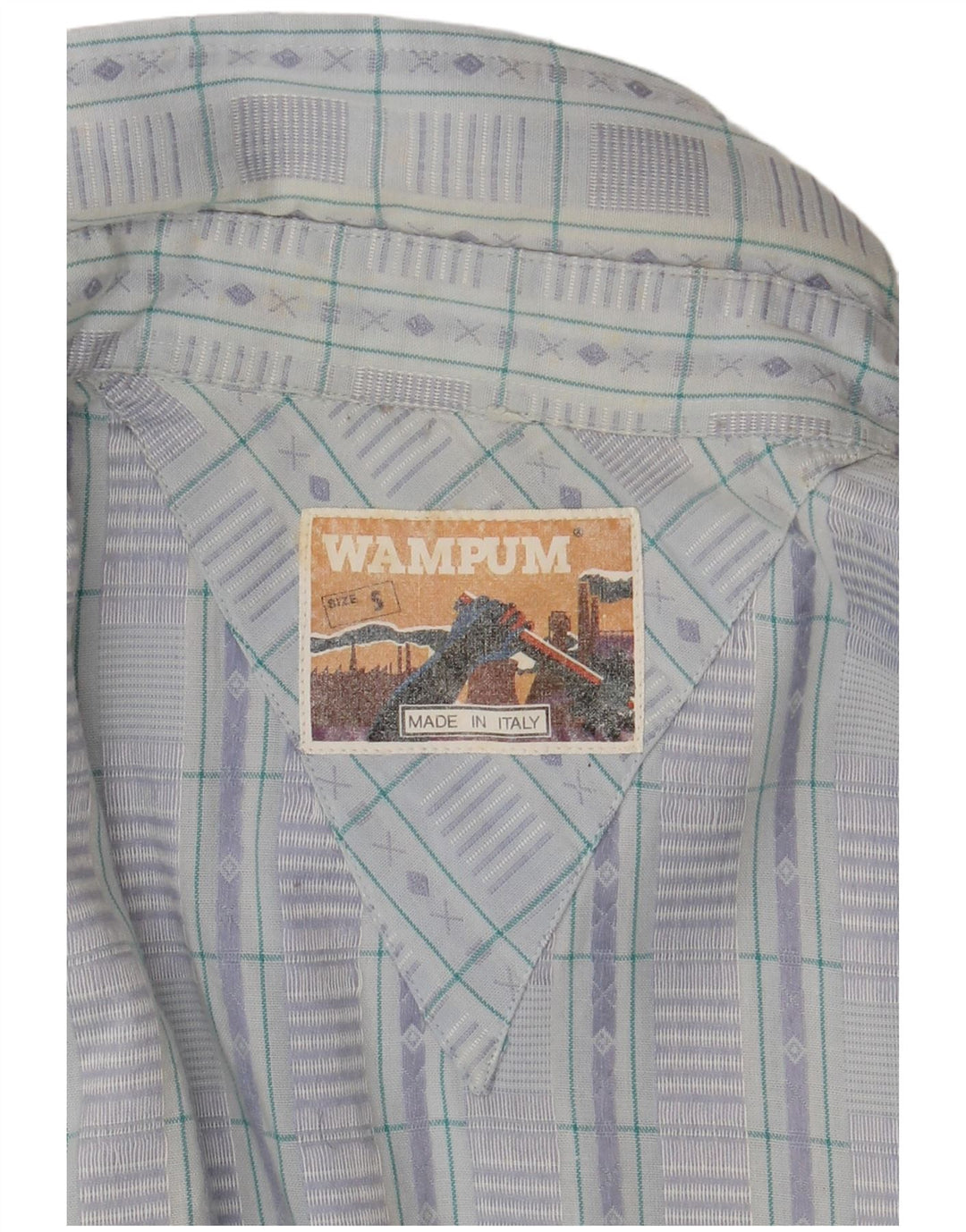 Wampum Ternet skjorte til mænd Small Blue Fair Isle