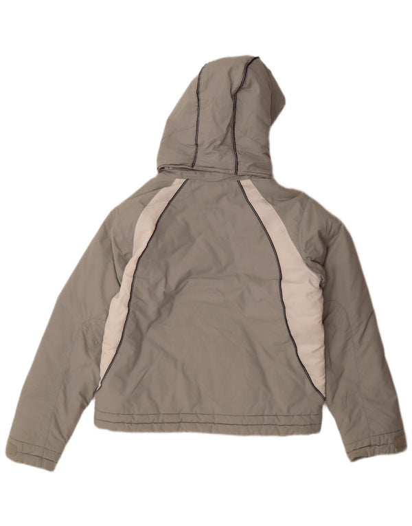Adidas, polstret hættejakke til kvinder, UK 10/12 Medium Grey Colourblock