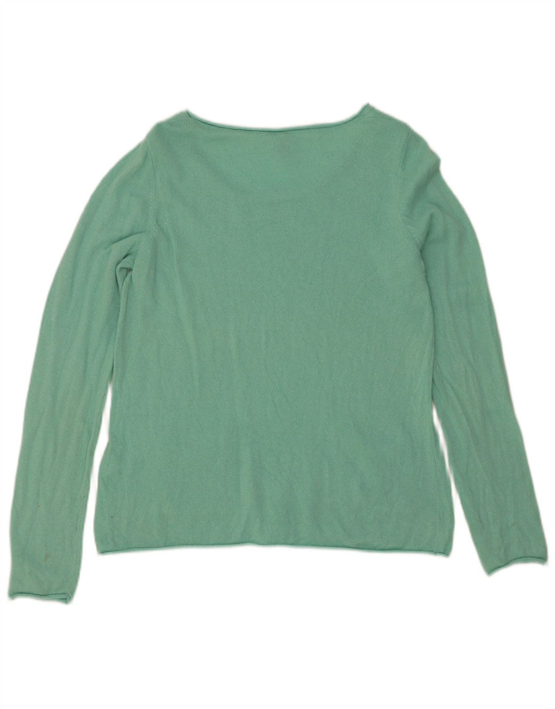 White Stuff Dame Boat Neck Jumper Sweater UK 10 Small Green Viscose
