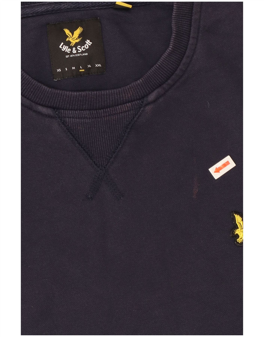 Lyle & Scott Sweatshirt til mænd, stor marineblå bomuld