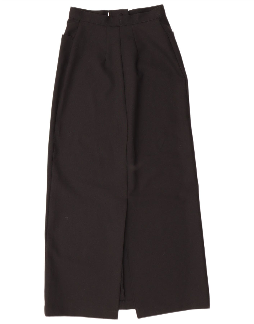 BENETTON Dame Højtalje Maxi Nederdel IT 44 Medium W25 Sort Polyester