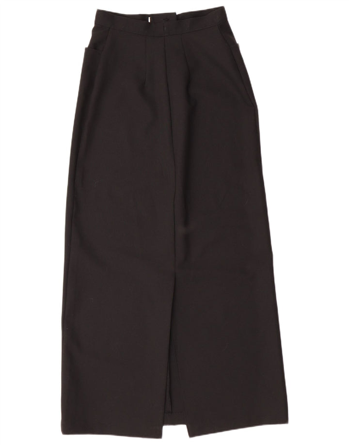 BENETTON Dame Højtalje Maxi Nederdel IT 44 Medium W25 Sort Polyester