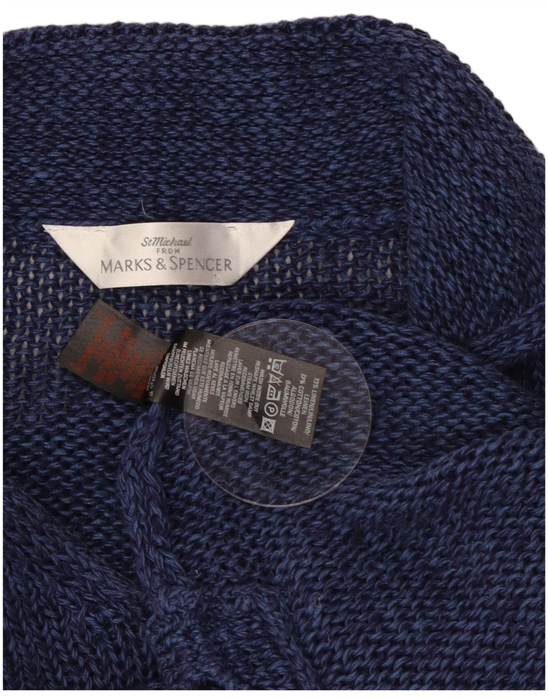 Marks & Spencer Dame Polo Neck Jumper Sweater UK 12 Medium Navy Blue