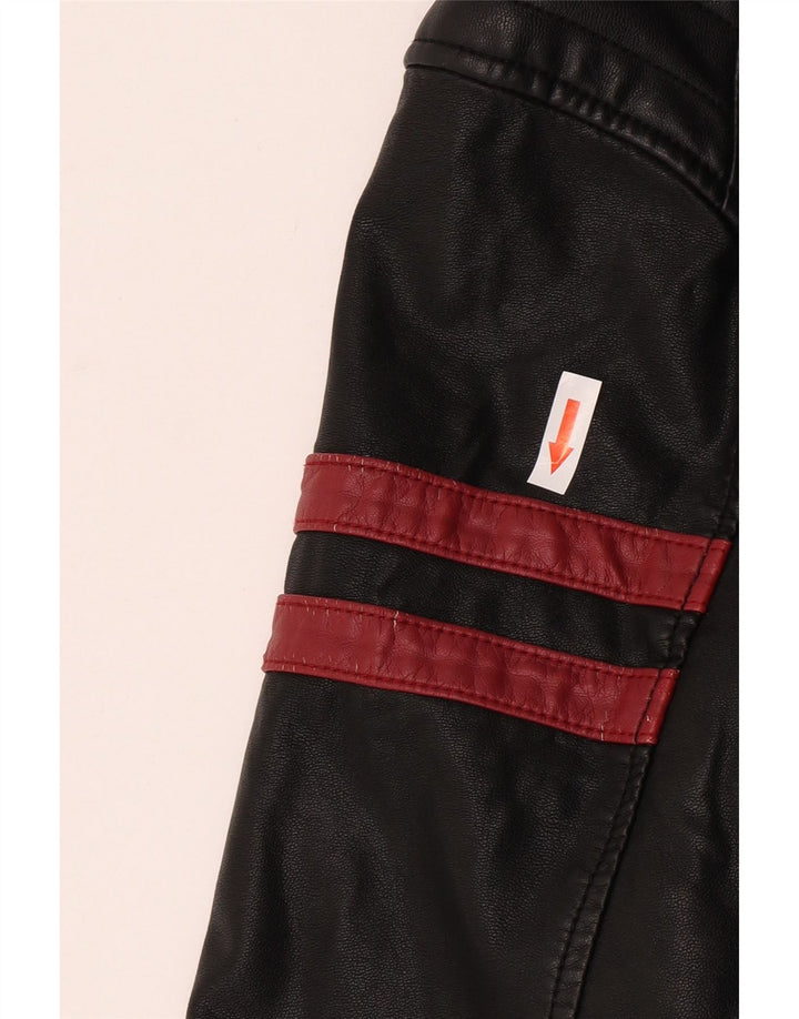 Zara Herre Biker Jacket UK 38 Medium Sort Stribet