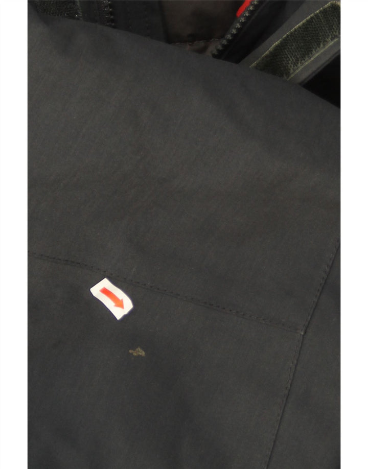 The North Face Herre Hooded Parka Jacket UK 38 Medium Navy Blue Polyester