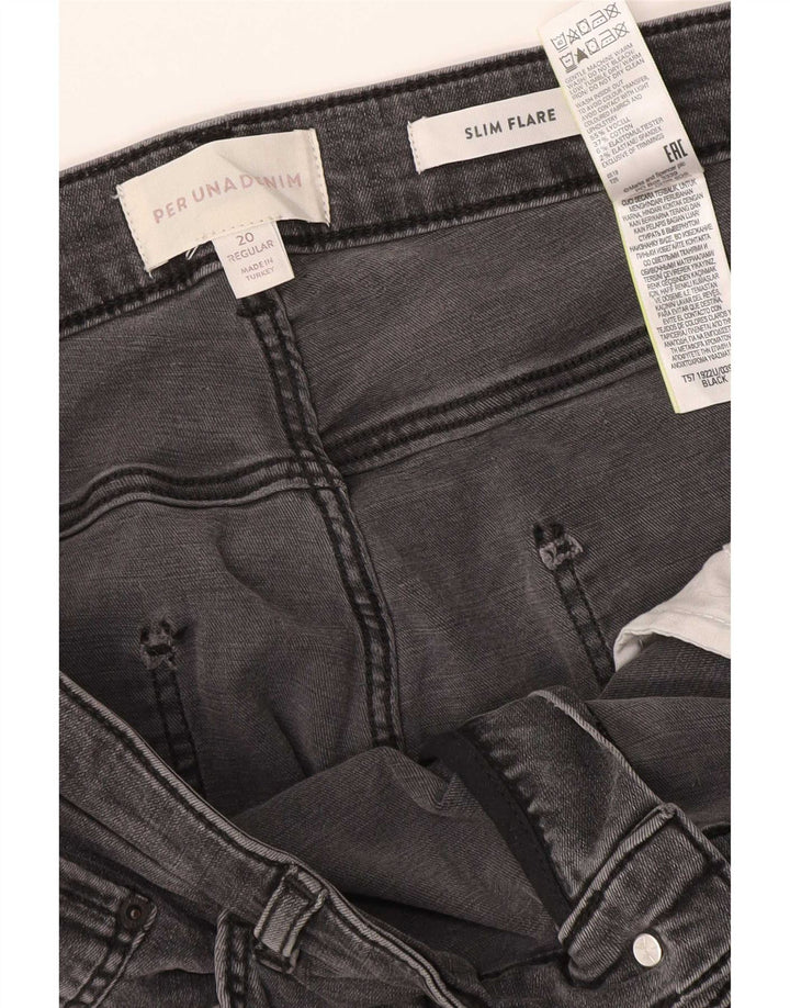 Marks & Spencer Dame Per Una Slim Flared Jeans UK 20 2XL W38 L30 Grå
