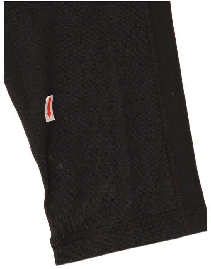 NIKE Dame Dri Fit Grafiske Capri Leggings UK 12 Medium Sort Polyester