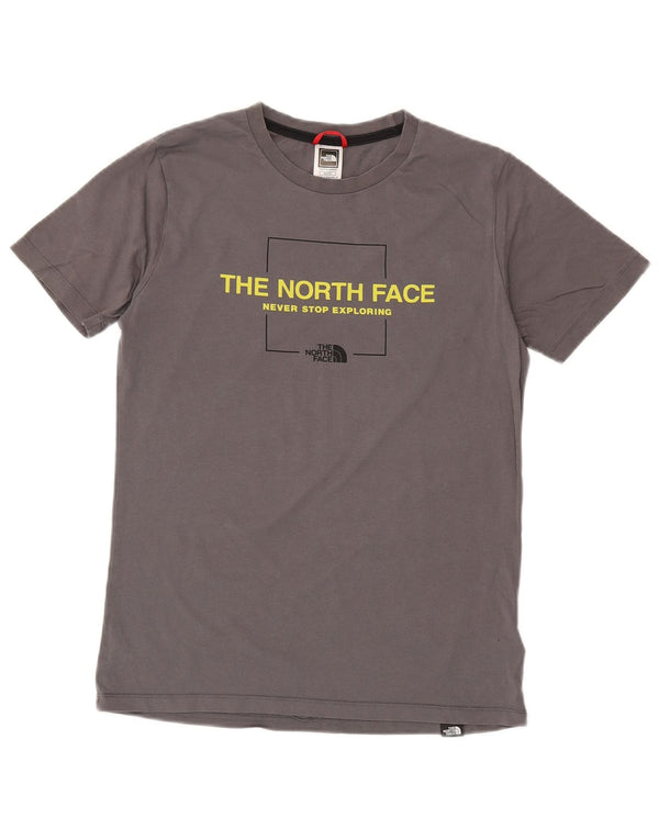 The North Face Boys Grafisk T-Shirt Top 14-15 år XL Grå Bomuld
