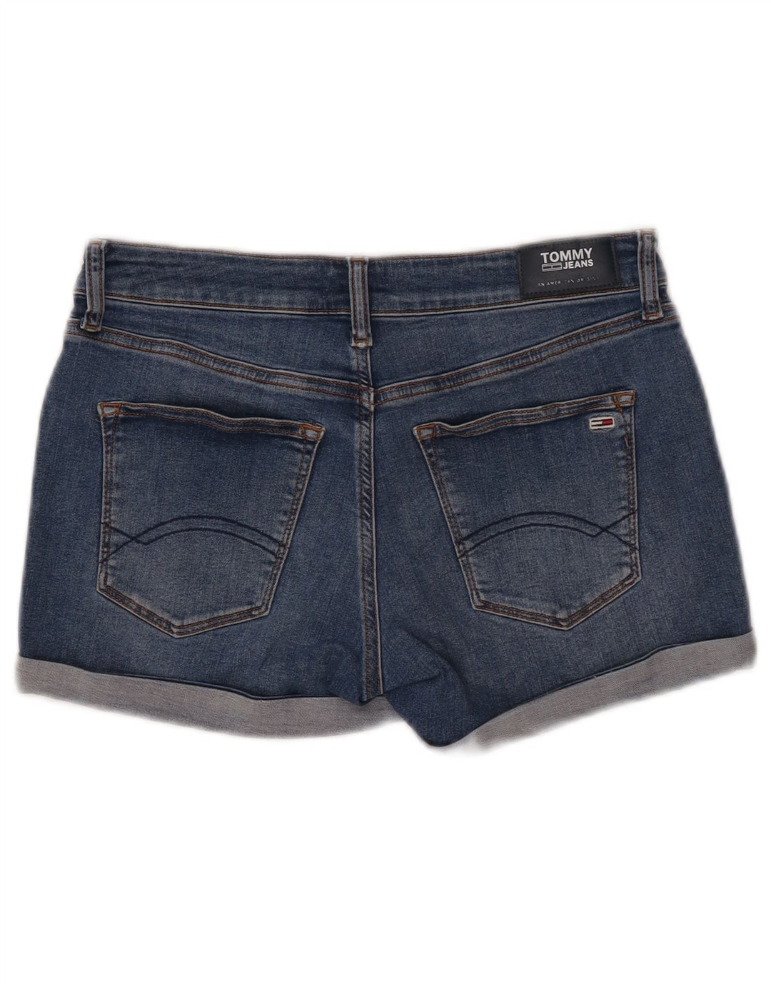 TOMMY HILFIGER denimshorts til kvinder W28 Mellemblå bomuld