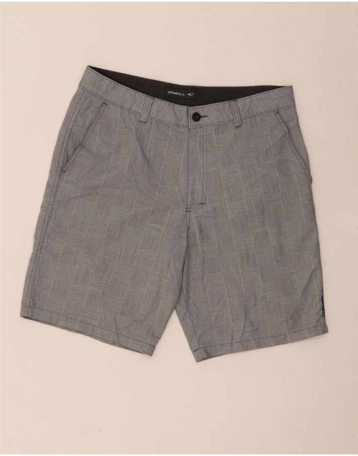 O'NEILL Mens Chino Shorts W34 Large Blue Geometric Polyester