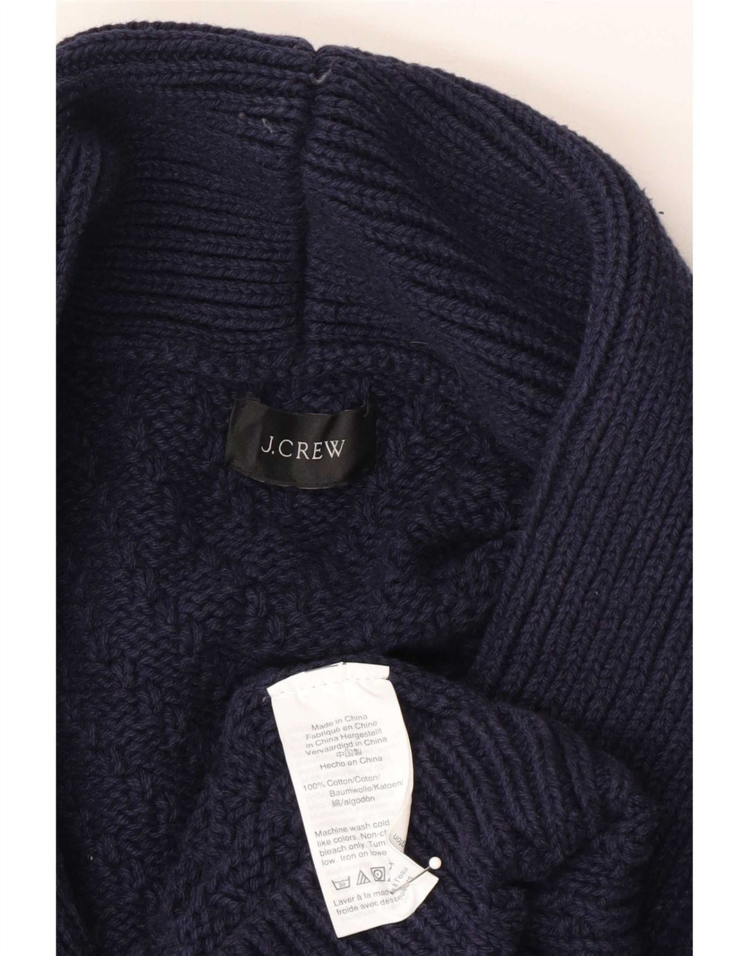 J. Crew Herre cardigan sweater Stor marineblå bomuld