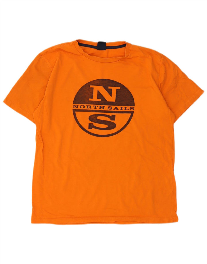 North Sails Herre Grafisk T-Shirt Top Medium Orange