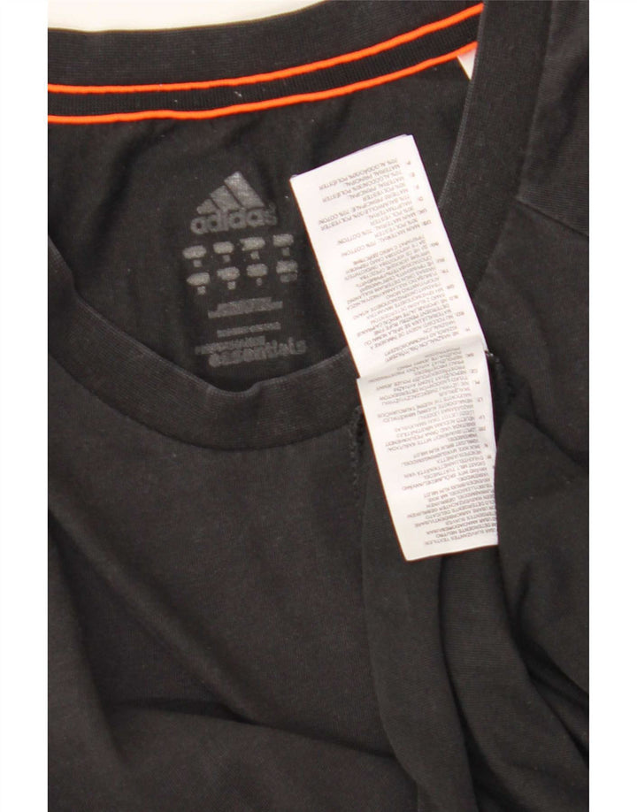 Adidas Herre Climalite T-Shirt Top Medium Sort Bomuld