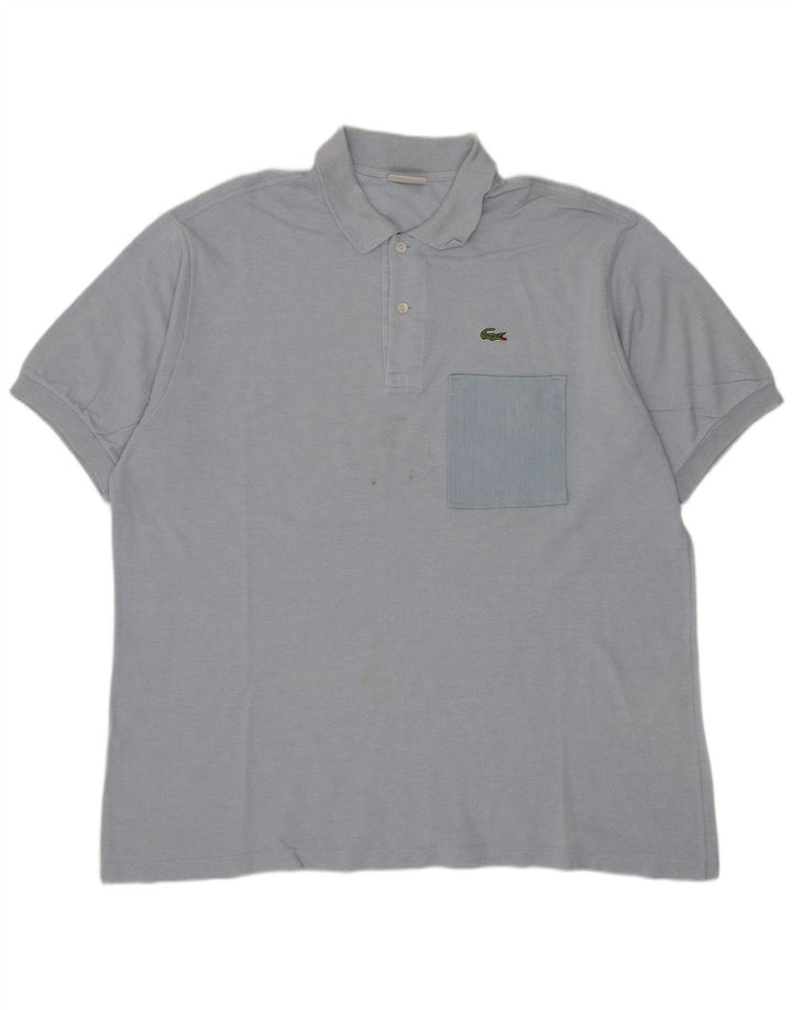 Lacoste Herre Polo Shirt Str. 7 2XL Blå Bomuld