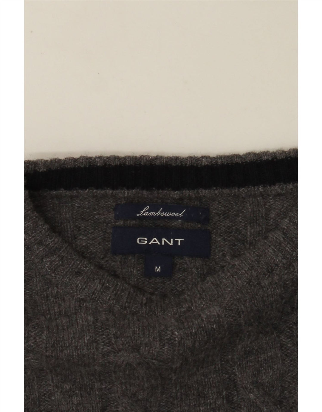GANT Dame sweater med rund hals, UK 14 Medium Grey Colourblock