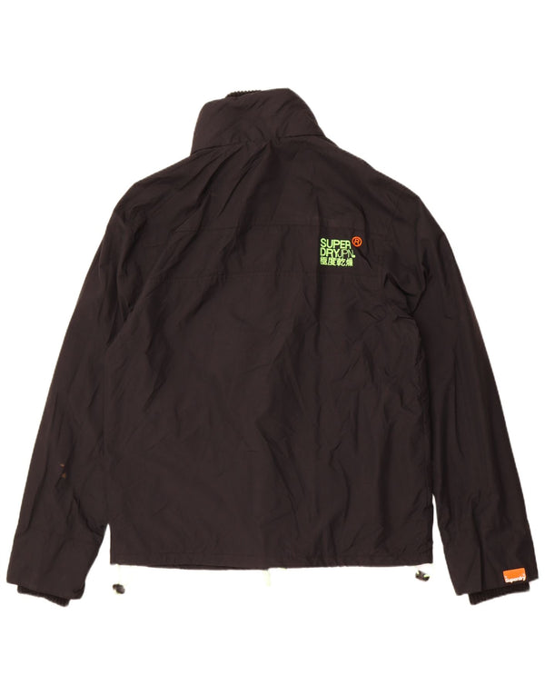 Superdry Windcheater Windbreaker Jacket UK 42 XL sort nylon