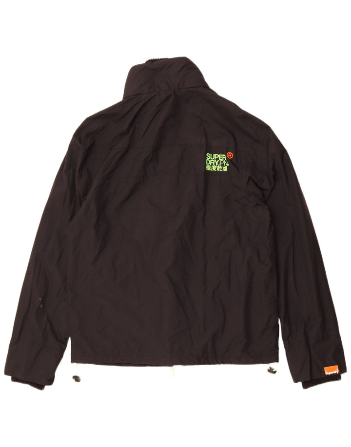 Superdry Windcheater Windbreaker Jacket UK 42 XL sort nylon