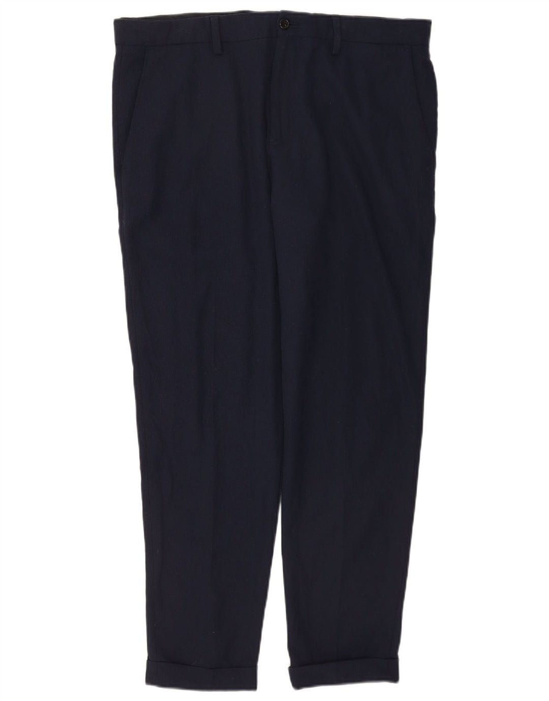 Zara Herre Slim Suit Bukser EU 44 Large W34 L30 Navy Blue Polyester