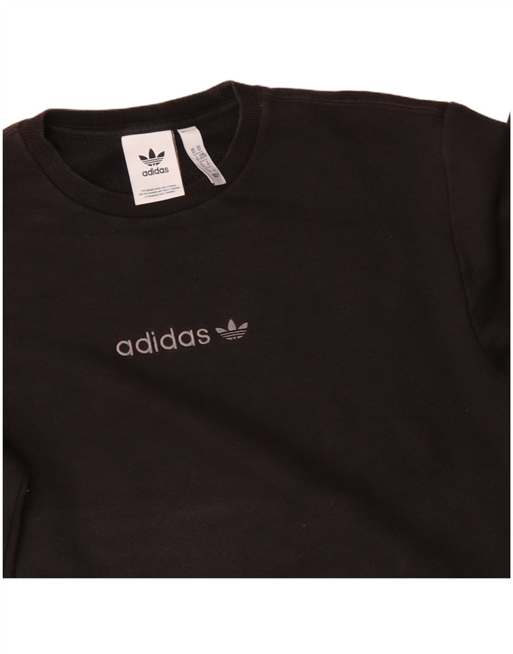 ADIDAS grafisk sweatshirt til mænd XS Sort bomuld