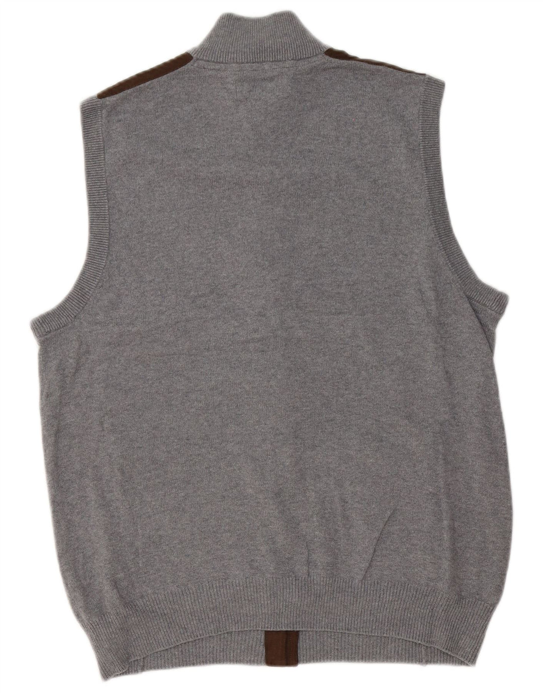 Chaps Herre ærmeløs cardigan sweater Medium Grå Colourblock Bomuld