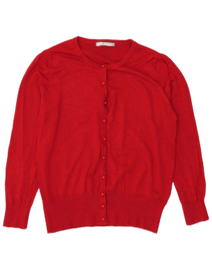 Marks & Spencer dame cardigan sweater UK 18 XL Rød viskose