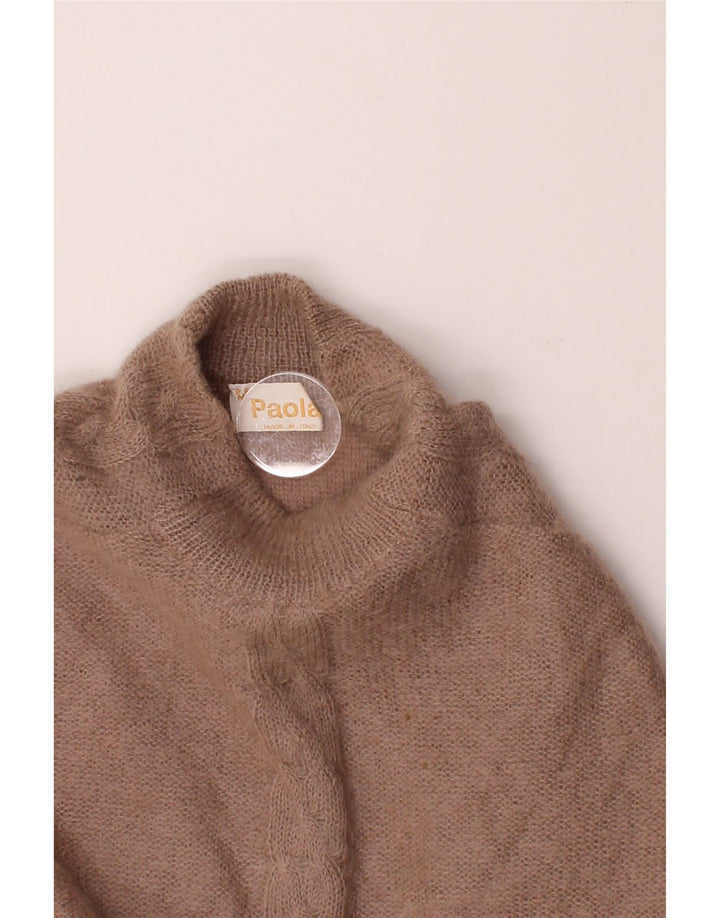 PAOLA Womens Oversized Turtle Neck Jumper Sweater UK 14 Medium Pink Vintage Paola and Second-Hand Paola from Messina Hembry 