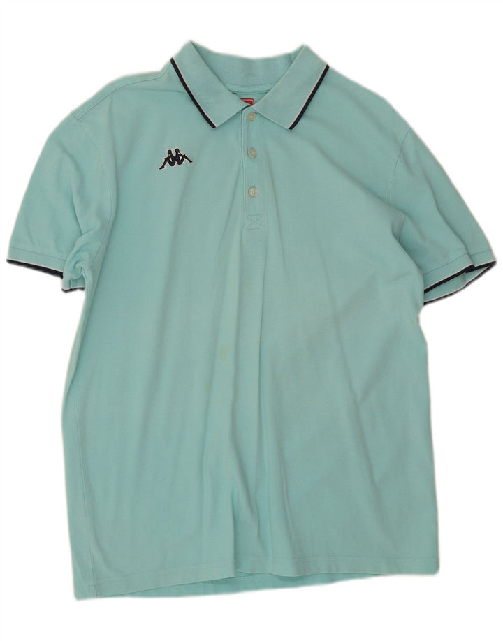 Kappa herre poloshirt XL turkis bomuld