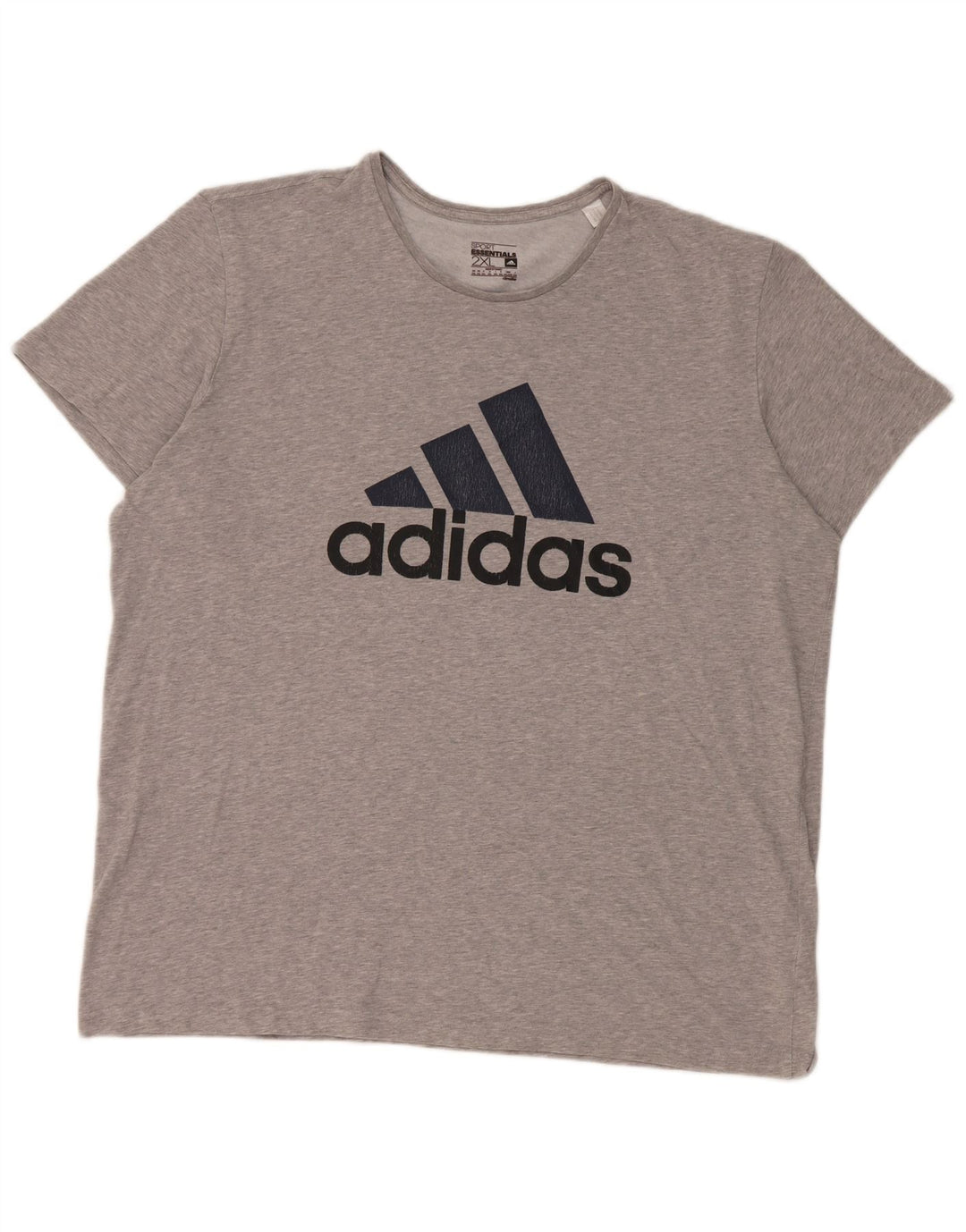 Adidas Herre Grafisk T-Shirt Top 2XL Grå Bomuld